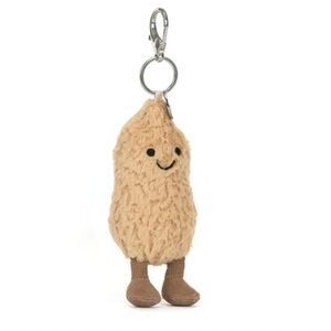 Jellycat Amuseables Peanut Bag Charm with Dust Bag, NWT